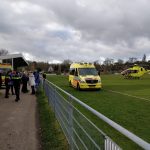 Traumaheli op het voetbalveld