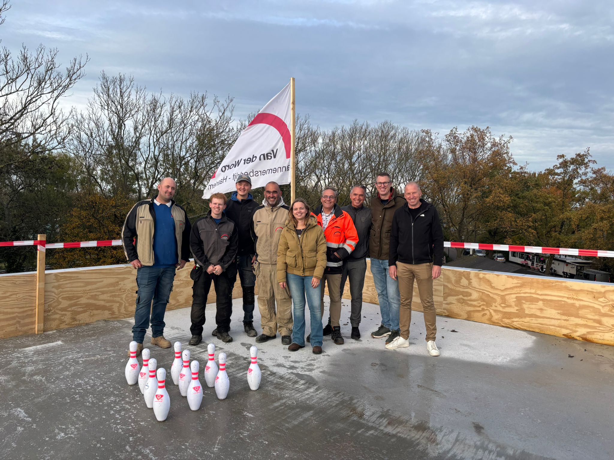 Bouw nieuwe Bison Bowling vordert gestaag: hoogste punt bereikt