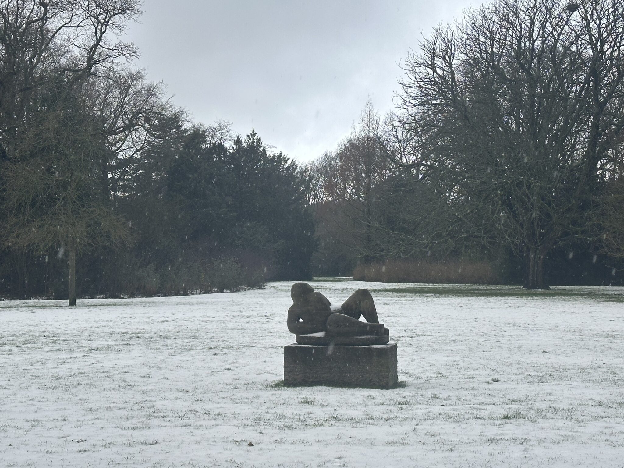 Bloemendaal gehuld in sneeuw