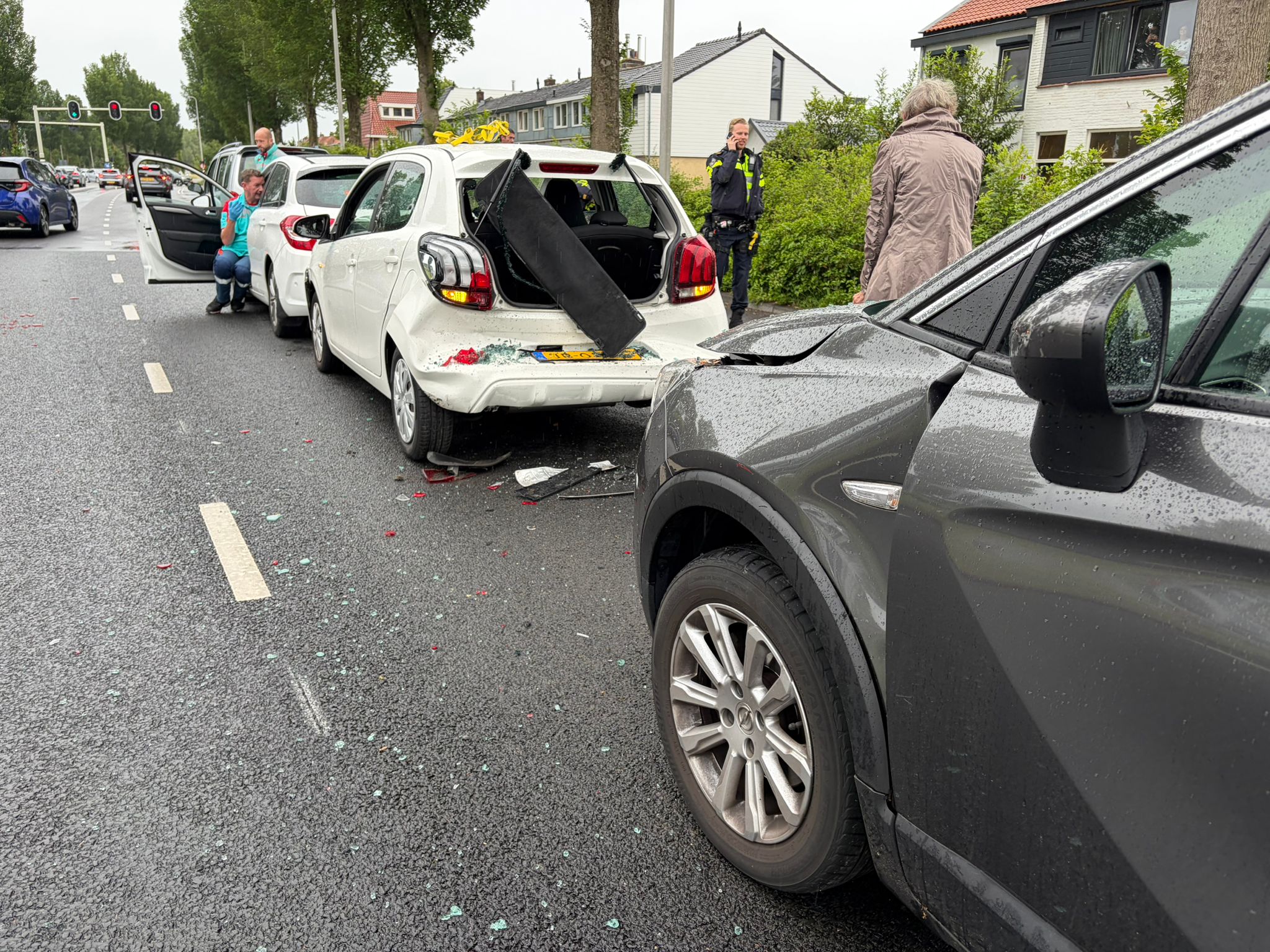 Kop-staartbotsing op de Cruquiusweg
