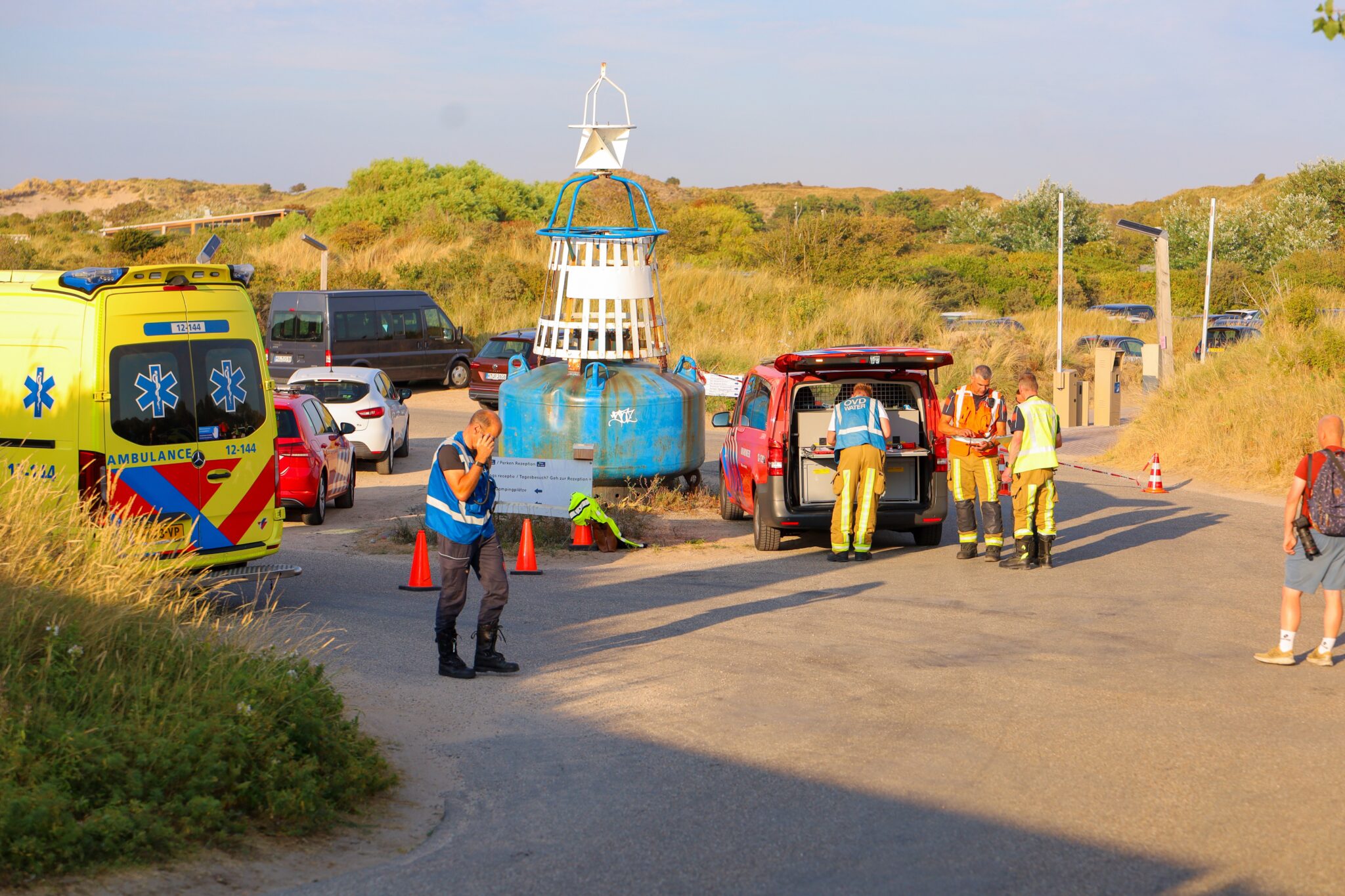 Duinbrand aan de Zeeweg in Overveen